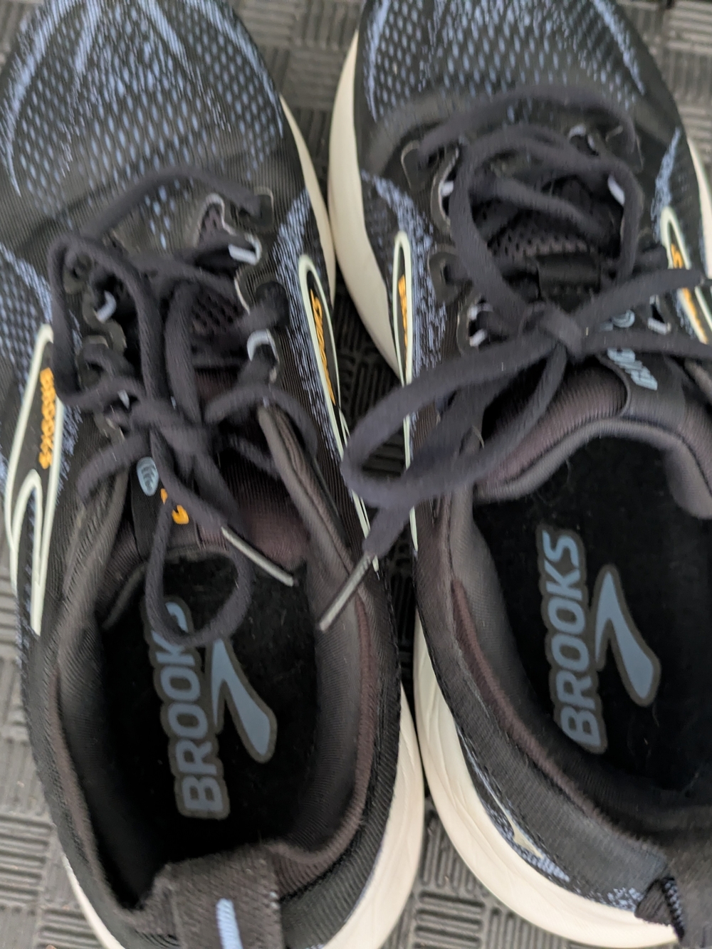 Brooks Glycerin 22 Shoes Mens Size 10.5 D Wide Black Country Blue Orange Pop - Picture 4 of 8